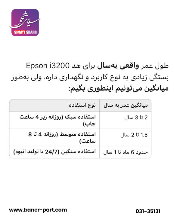 قیمت هد اپسون i3200E